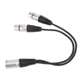 thumbnail image 1 of XLR Splitter Cable, XLR Male to Dual XLR Female Y Splitter Microphone Cable, Male to 2 Female XLR Y Cable, Patch Balanced Microphone Cord Adapter, 0. / 1ft, 1 of 7