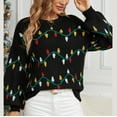 thumbnail image 5 of VALMASS Ugly Christmas Sweaters for Women 2024 Crewneck Long Sleeve Thermal Tops Fashion Winter Warm Outdoor Sweaters (S, Black), 5 of 8