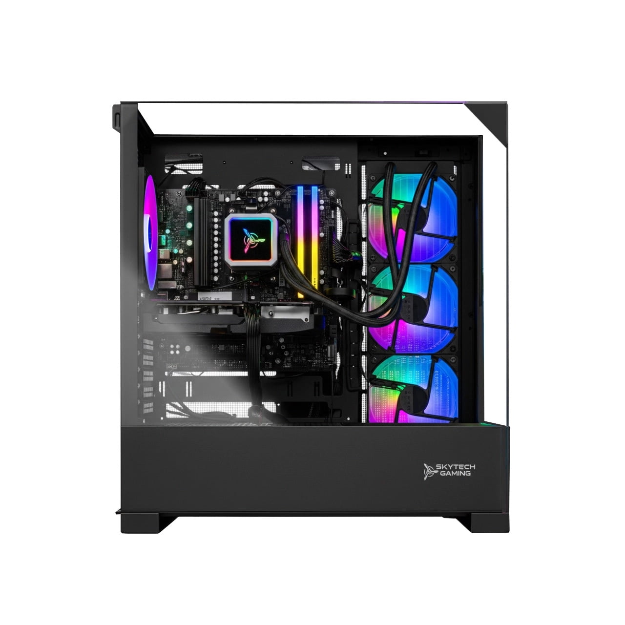 Skytech Gaming Shadow 5 Gaming PC, AMD Ryzen 7 9800X3D 4.7GHz, NVIDIA RTX 5070 12GB VRAM, 1TB Gen4 NVMe SSD, 32GB DDR5 RAM 6000, 750W GOLD PSU, 360 ARGB AIO , Wi-Fi, Win 11, Desktop