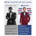 thumbnail image 5 of Mys Traje De 3 Piezas Para Hombre Con Solapa Chal Y Un Botón, Esmoquin Ajustado, Chaqueta De Cena Premium, Chaleco, Pantalones Y Corbata, Color Caqui, 5 of 5