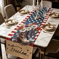 thumbnail image 6 of Dongrere Memorial Day Table Runner 4th of July Table Cover Patriotic Red White Blue Table Decor for Independence Day Party Dining Use, 6 of 8