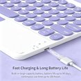 thumbnail image 2 of Detachable Bluetooth Keyboard Case with Multi-Touch Trackpad & 2.4G Wireless Mouse for 2025 Lenovo Idea Tab Plus 12.1" / Tab K12, Round Keys,Purple, 2 of 7