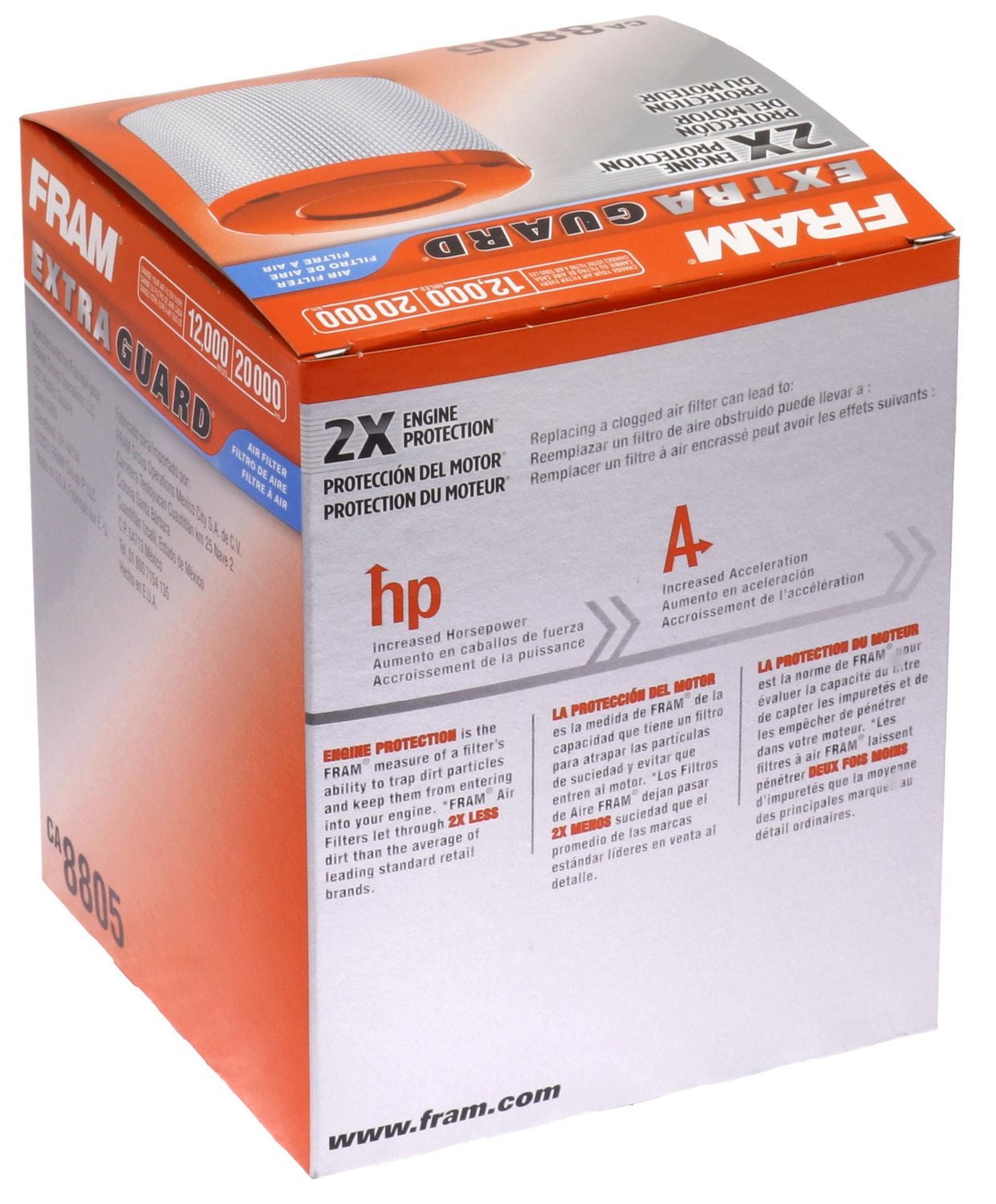 Filtre à air moteur FRAM Extra Guard, CA8805