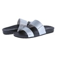 thumbnail image 4 of 【OMG-12】Unisex band slide footbed sandal +Comfort Foam Slip On Flat Sandals Casual Summer Sandals Flipflop Footwear Walking Shoes Women Girl Shoe Leather Nail Tactical, 4 of 6