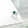 thumbnail image 5 of Gem Stone King 925 Sterling Silver Ring Malachite Moissanite (2.02 Cttw), 5 of 6
