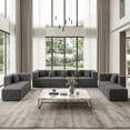 thumbnail image 6 of BEHOST 130" 8-Piece Modular Sectional Sofa, Boneless Cloud Couch with Extra Deep Seats, Washable Chenille Sofa Set for Living Room, Chenille Dark Gray, 6 of 8