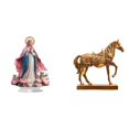 thumbnail image 1 of Escultura de la escena de la Natividad,Adorno acrílico 2D de pie,Centro de mesa decorativo con escena de la Natividad en acrílico,Estatuas de caballos,Estatuas de caballos Figura de caballo, 1 of 8