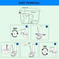 thumbnail image 5 of 2Pcs GA715014-GEG1 Toilet Flapper 3 Inch Clear Rubber Stainless Steel Chain Hook, 5 of 5