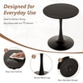 thumbnail image 5 of Ktaxon Mid-Century Modern Dining Table Ser for 2, Round Tulip Dining Table with 2 Soft Padded Side Chairs, 3 Pieces Kitchen Table Set for Small Spaces, Dining Room, Black, 5 of 7