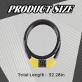 thumbnail image 2 of MELIVO Bike Lock,32.28" Bike Lock For Kids,Cable Bicycle Lock Electric Scooter Lock,Yellow, 2 of 7
