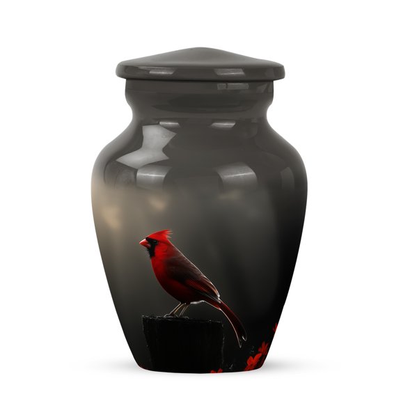 MUKTIVE Cardinal Urns for Human Ashes - Urn for Ashes Adult Male Small - Keepsake Urns for Adults Remains - 3 Inch Mini Urn for Father