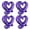 Purple, variant on YIMWNYI 18 Inch Heart-Shaped Aluminum Foil Balloons - Wedding and Valentine's Day Decorations, Durable and Lightweight Party Balloons, Set of 4