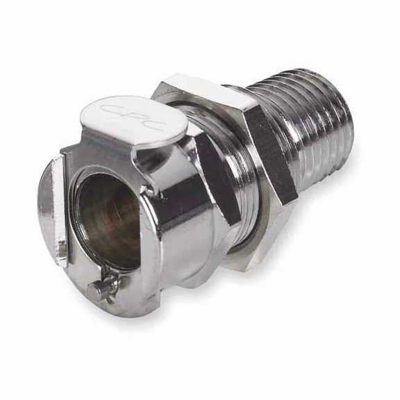 Colder 1/4" MNPT Chrome Plated Brass Panel Mount Coupler LCD15004