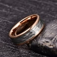 thumbnail image 2 of 8mm Rose Gold and Silver Wedding Ring Hammered Finish Tungsten Carbide Engagement Anniversary Band Rings, 2 of 6