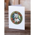 thumbnail image 2 of Westie Christmas Flowers Greeting Cards Pack of 8 7 in x 5 in, 2 of 3