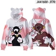 thumbnail image 1 of Doors Roblox-Sudadera con capucha y orejas de gato para parejas, suéter informal holgado de moda callejera, tendencia que combina con todo, Escape de la puerta, 1 of 4