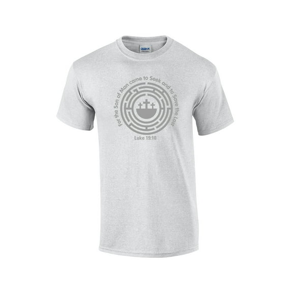 The Son of Man Came to Seek and to Save The Lost Luke 19:10 Christian Shirt-Lightgrey-Medium