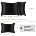 thumbnail image 6 of Unique Bargains 22 Momme 100% Silk Pillowcase Black Standard, 6 of 8