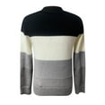 thumbnail image 5 of GBSYEWXS Sweaters For Women Grey Crew Neck Long Sleeve Color Block Stretch Pullover Sweater, 5 of 5