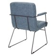 thumbnail image 4 of GT Chair in Navy Faux Leather with Black Sled Base, 4 of 5