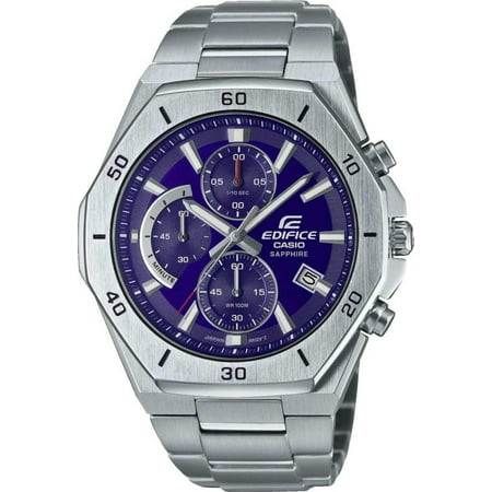 Men's Casio Edifice Sapphire Crystal Steel Chronograph Watch EFB680D-2B