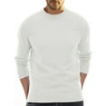 thumbnail image 1 of Grianlook Men Casual Solid Color Jumper Tops Crew Neck Knit Pullover Long Sleeve Knitted Sweaters White S, 1 of 5