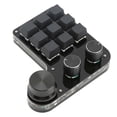 thumbnail image 2 of Mini Gaming Keypad 3 Knobs RGB Backlit Blue Switch Programmable 9 Key Keypad for Music Office Media, 2 of 5