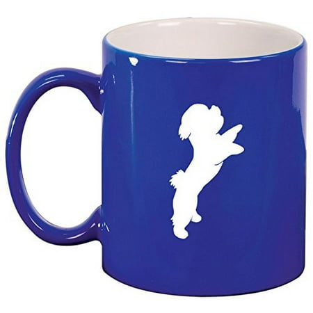 

Ceramic Coffee Tea Mug Cup Bichon Frise (Blue)