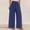 Navy, variant on pstuiky Womens Casual Pants, Cotton and Linen Solid Color Casual Long Elastic Elastic Waist Pants with Pockets Basic Gym Clothes Army Green L