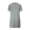 thumbnail image 6 of NXMZXB Women’s Polo Dresses 2025 Short Sleeve Casual Striped Color Block Collared V Neck Summer Tennis Golf Mini Shirt Dress with Pockets Gray S, 6 of 10