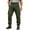 Army Green, variant on LpwkSSA Men's Casual Ankle Tied Work Pants Small Leg Soft Breathable Multi-pocket Fitness Pants for Jogging Training Outdoor Activities Daily Wear Green 29
