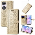 thumbnail image 2 of Funda Cartera FOXDOCK para OPPO A78 , Flip PU con Relieve de Gatos y Perros, Tarjetero y Soporte, 2 of 6