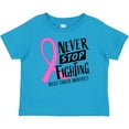thumbnail image 3 of Inktastic Never Stop Fighting Breast Cancer Awareness Boys or Girls Baby T-Shirt, 3 of 5