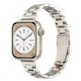 thumbnail image 2 of Thin Strap for Apple Watch Band 45mm 41mm 44mm 40mm 42mm 38mm 49mm Stainless Steel Metal Bracelet for iWAtch Series 8 7 6 SE 3 Ultra (05 starlight,42mm 44mm 45mm 49mm), 2 of 7