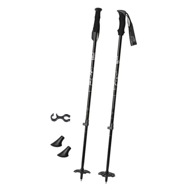 S SERENABLE Skiing Poles External Lock System Adjustable for Resort Outdoor Snowboarding black