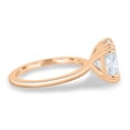 thumbnail image 4 of 3.00Ct Elongated Cushion Cut Lab-Grown Diamond Solitaire Engagement Ring, 18K Rose Gold, 4 of 7