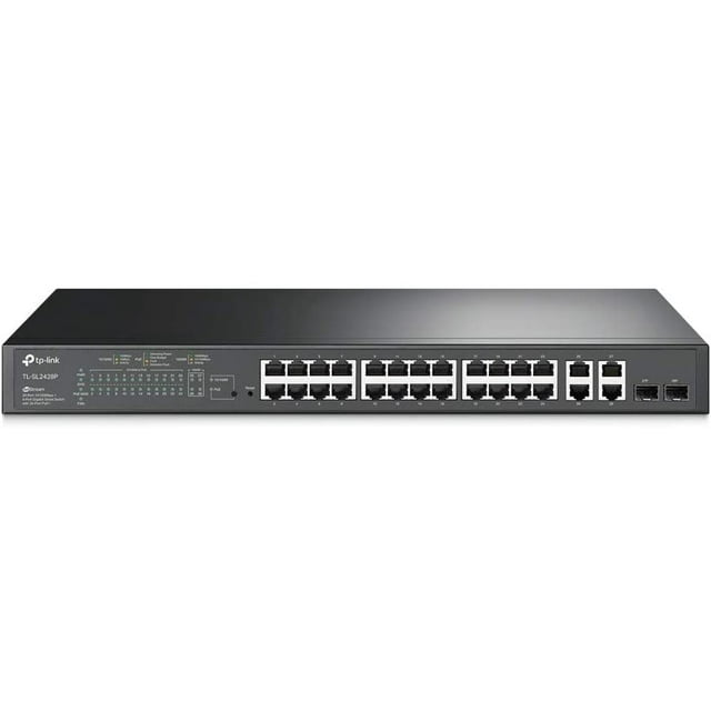 SWITCH INTE JETSTREAM 24 PTOS POE + 10/100MBPS+4 PTOS GIGA/TL-SL2428P TP-Link TL-SL2428P