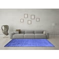 thumbnail image 3 of Ahgly Company Indoor Round Oriental Blue Industrial Area Rugs, 3' Round, 3 of 4