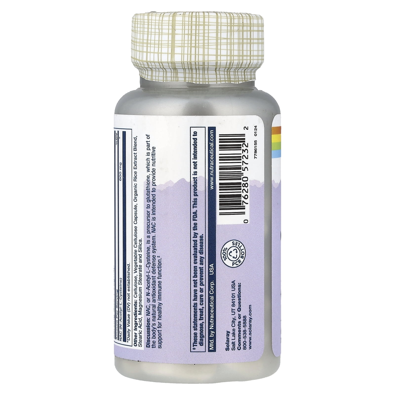 NAC 600mg Solaray 60 VCaps