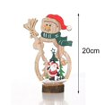 thumbnail image 5 of Adornos navideños de madera/mesa Manualidades de muñeco de nieve de Papá Noel/decoración de fiesta de Navidad. (madera)(1 pieza), 5 of 5