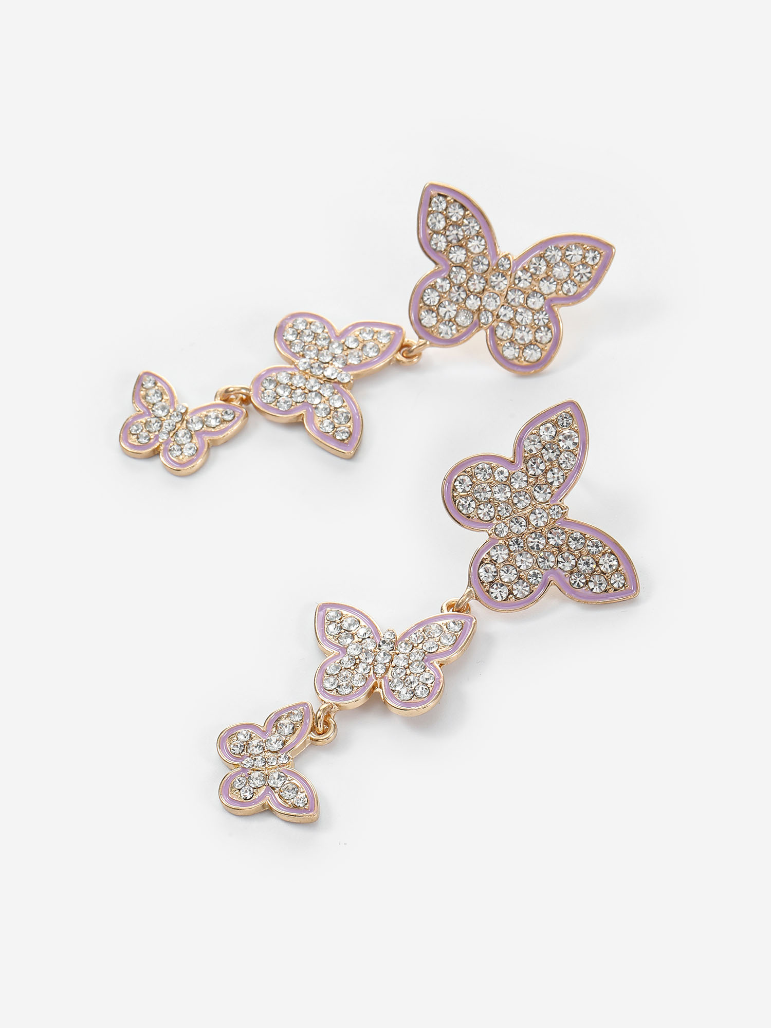Packed Party Crystal Butterfly Earrings, 1 Pair