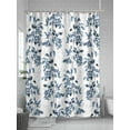 thumbnail image 5 of Fsddascl Blue Botanical Shower Curtain Set - 54" x 78" Washable Bathtub Curtain with 12 Hooks, Vintage Nature Flower Floral Waterproof Fabric Stall Shower Curtains for Bathroom/Bathtub Décor, 5 of 6