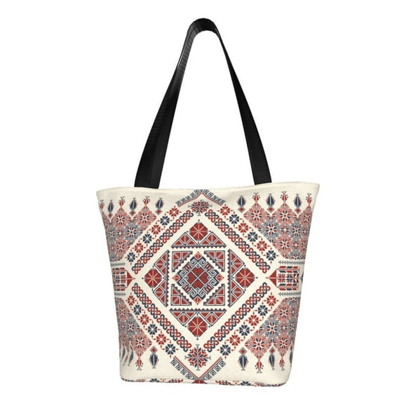 Rocae Fashion Tatreez2 for Shoulder Bags for Women Tote Bag for Women with Zipper Closure