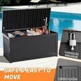 thumbnail image 3 of ZIVACATE 260 Gallon Indoor Outdoor Storage Boxes, Large Resin Deck Box for Patio Furniture, Lockable, 3 of 7