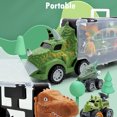thumbnail image 5 of NimJoy Dinosaur Carrier Truck Toys for Boys 3-6 Years Girls W/3 Mutil-Color Pull Back Dino Vehicle Cars Preschool Toys Gifts to Toddler, Bonus Activity Play Mat, 5 of 8