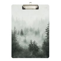 FORMRS Acrylic Clipboard with Low Profile Clip Standard A4 Letter Size, 12.5" x 9", Foggy Forest