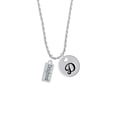 thumbnail image 2 of Delight Jewelry Silvertone Delighted Rectangle Silvertone Script Initial Disc - D - Charm Necklace, 20"+3", 2 of 4