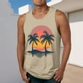 thumbnail image 2 of Cmfcve Men's Graphic Tank Top Crew Neck Sleeveless Beach Tees Printed Elastic Muscle Tank Top, 2 of 5
