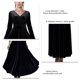 thumbnail image 2 of Vestido fluido de manga larga,Vestido largo con cuello en V Mujer Elegante Vestido de manga larga Vestido largo de fiesta Muy recomendado, 2 of 4