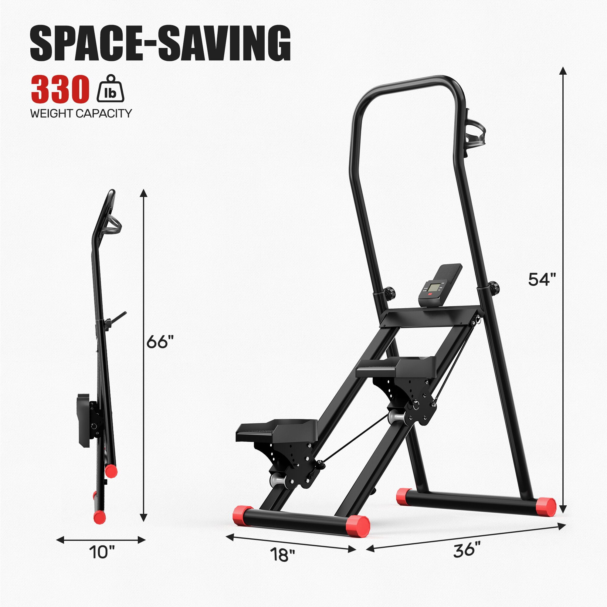 5 in 1 Foldable Stationary Exercise Bike and Stair Stepper Exercise Machine,Cardio Equipment set for Home Indoor, Exercise Equipment with 330LB Capacity
